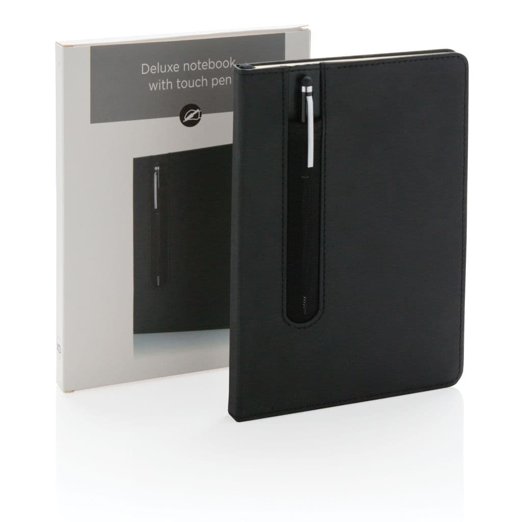 Standaard hardcover PU A5 notitieboek met stylus pen thumbnail 5