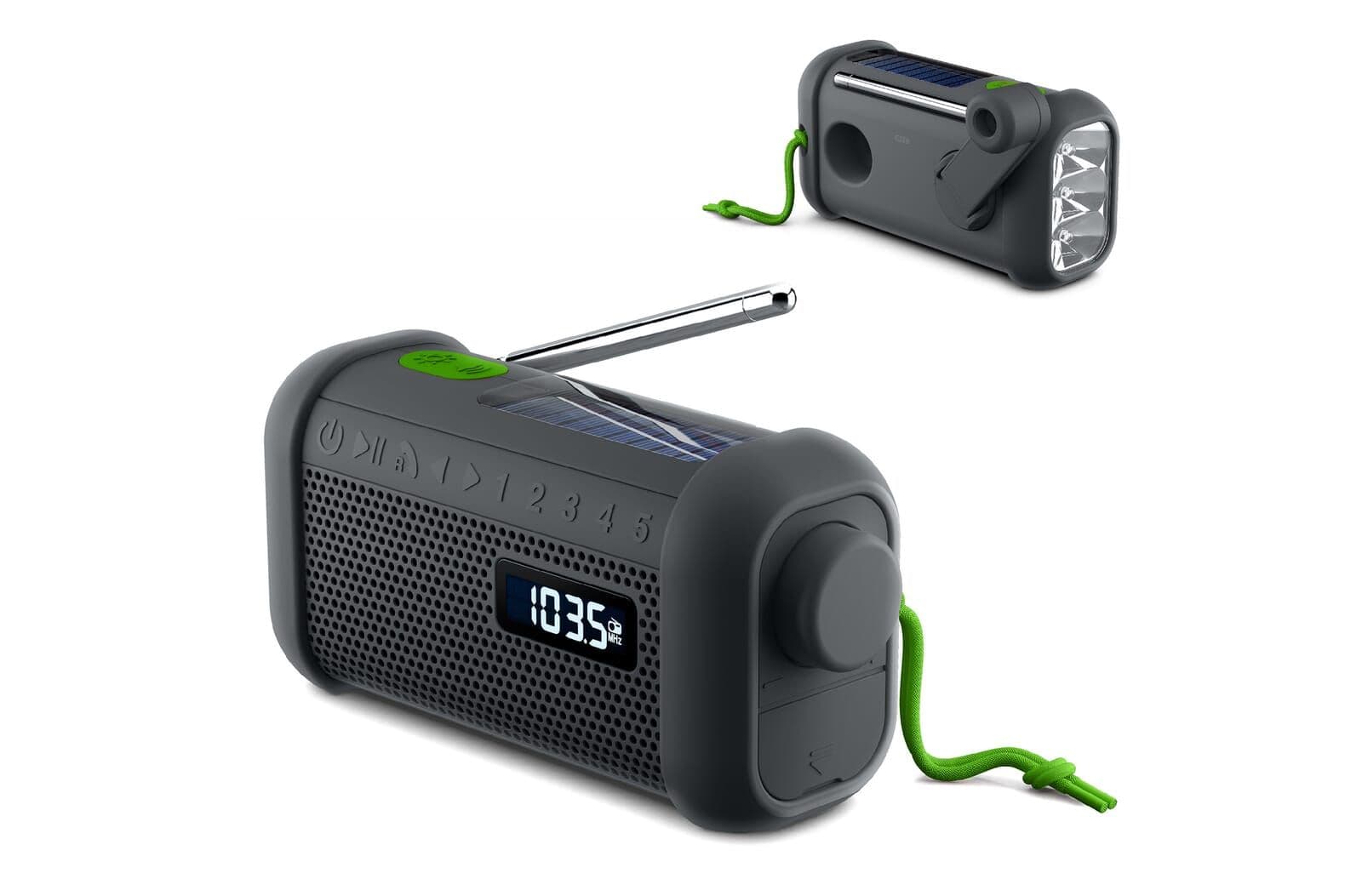 MH-08 | Muse Noodradio Bluetooth speaker met solar en opwindmechanisme 1