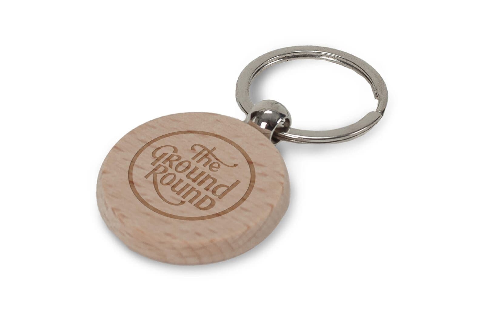 Sleutelhanger hout rond Ø40mm 1