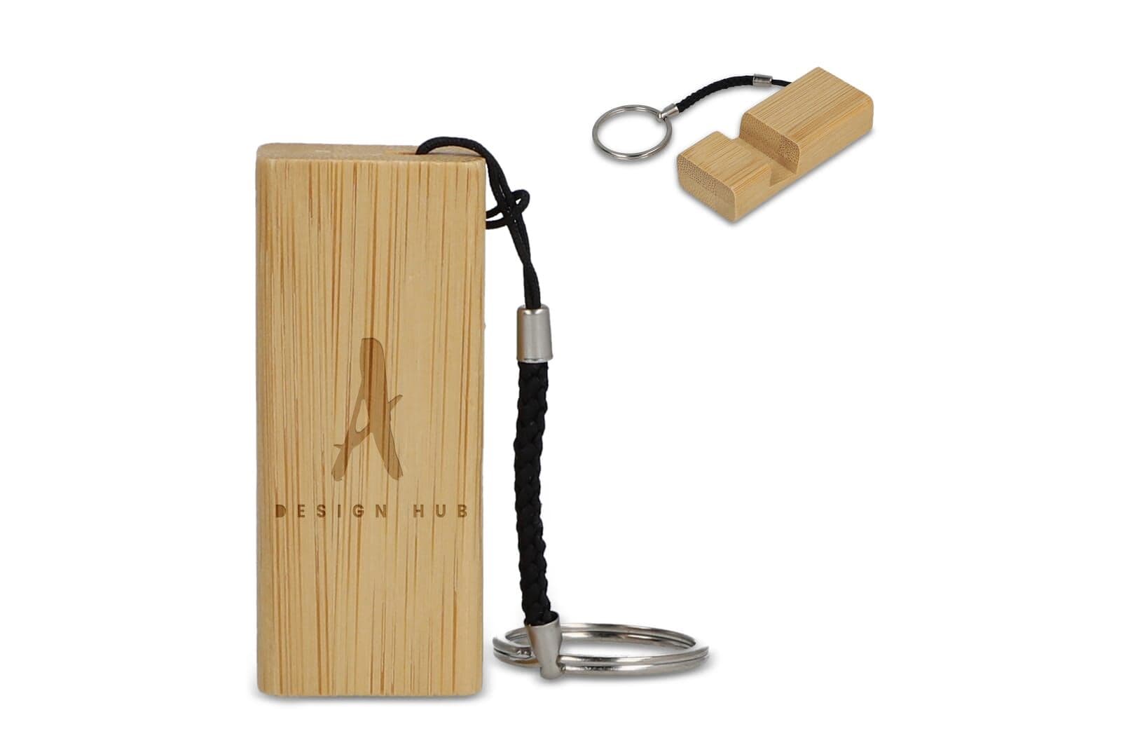 Bamboe telefoonhouder sleutelhanger 1