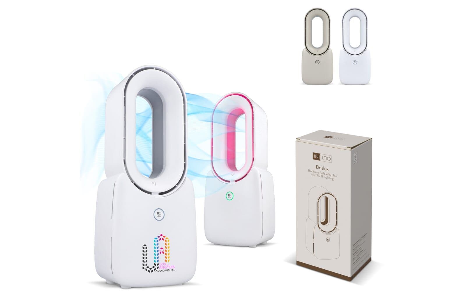 inSide Out Bladeless Soft Wind Fan Brislux met LED-verlichting 1