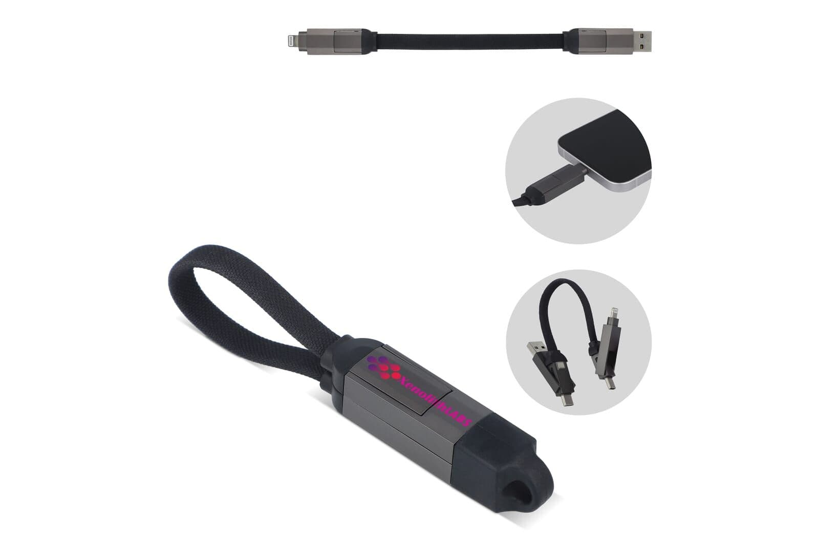 Multifunctionele 4-in-1 Kabel Sleutelhanger formaat 60 W 1