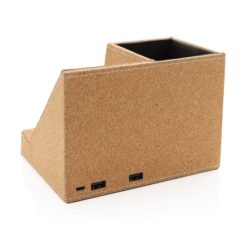 Kurken pen houder met 5W draadloze oplader thumbnail 5