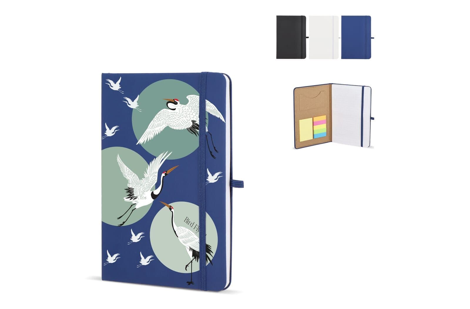 Notitieboek Olmo hardcover PU A5 met sticky notes 1