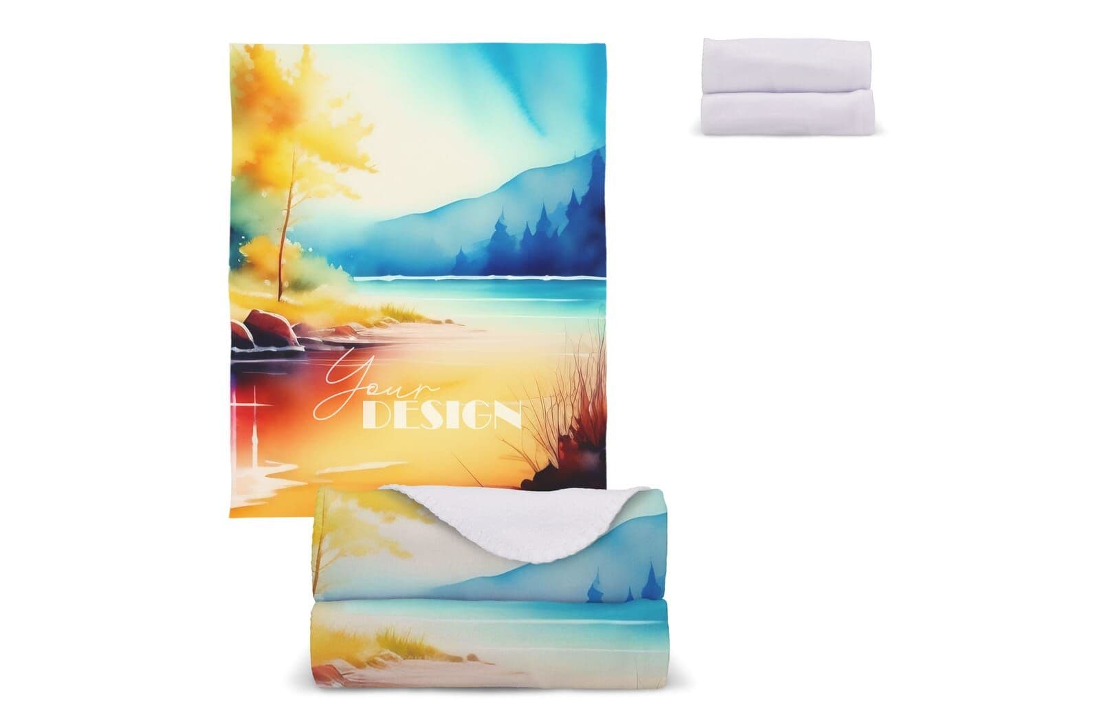 Polar fleece deken OEKO-TEX® sublimation 120 x 150 cm 190 g/m² 1