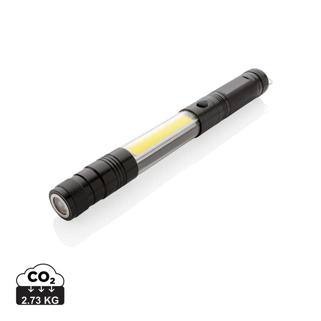 Uitschuifbare zaklamp met COB 1