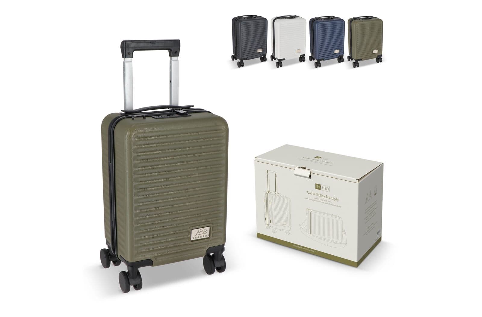 De Nordlyft InSideOut trolley, met afneembare wielen, past onder de stoel. 1