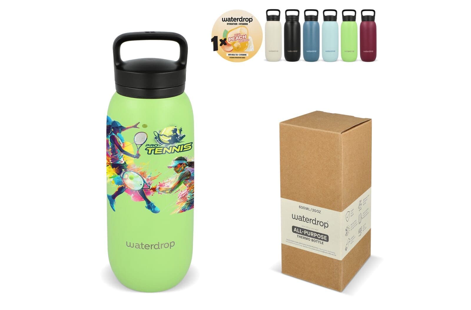 Waterdrop All-Purpose Thermo Fles met Drinktuit Dop 600ml 1
