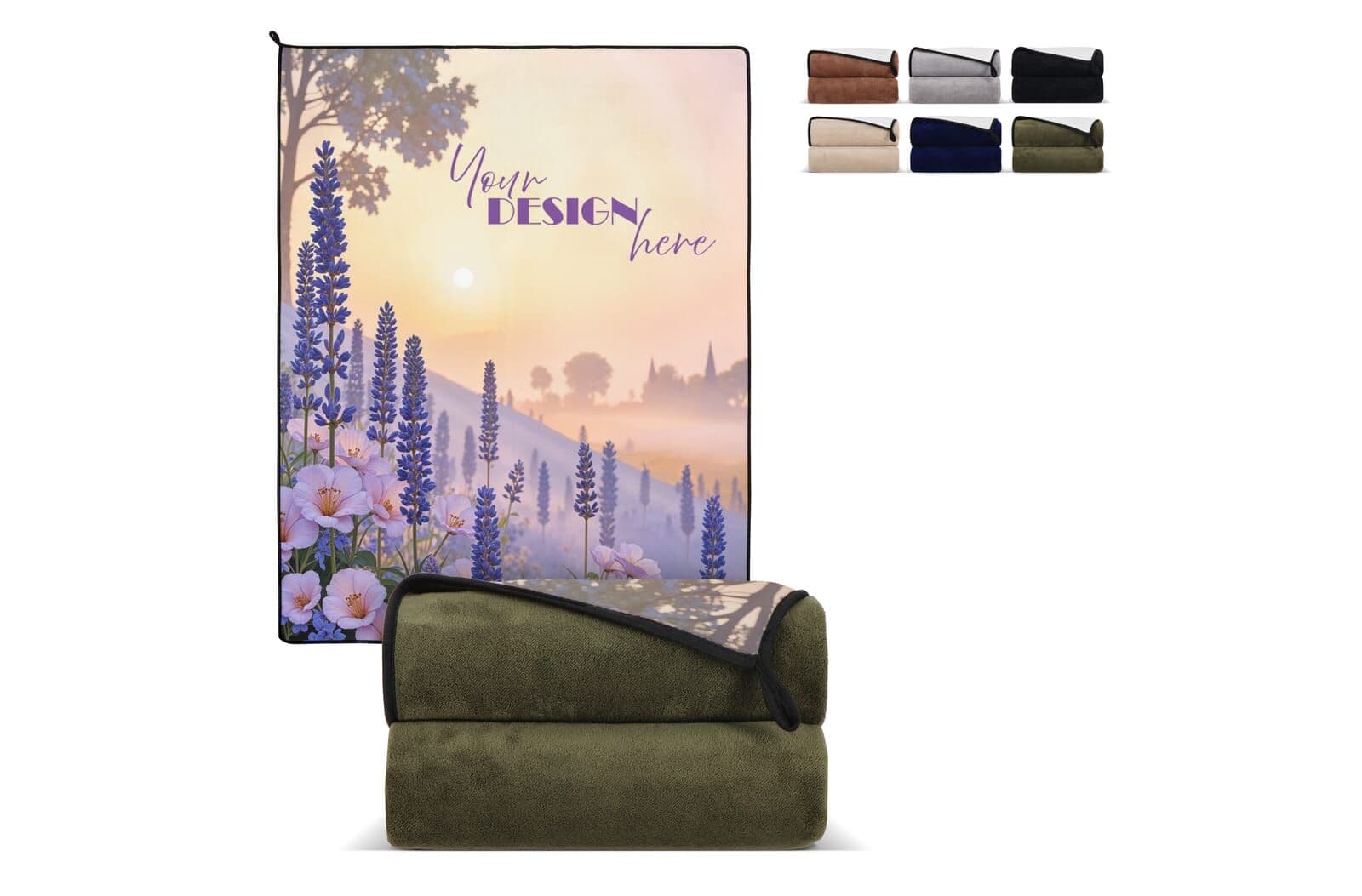 Gecombineerde coral fleece deken 120x150cm (500g/m²) sublimatie 1