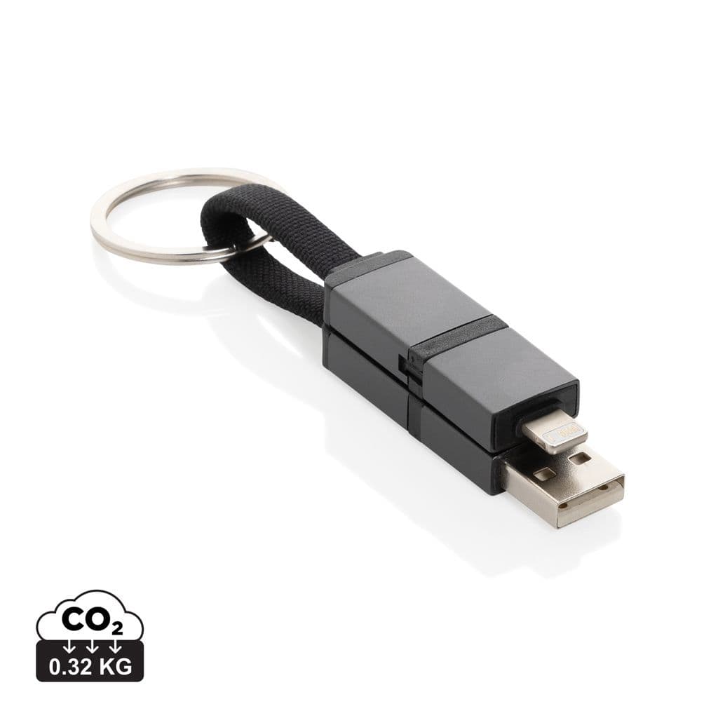 Terra gerecycled aluminium 4 in 1 60W snellaadkabel 1