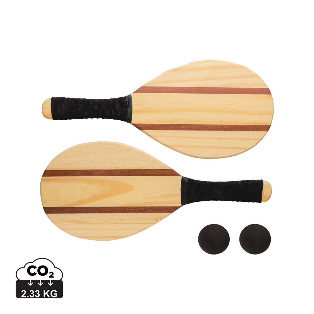 Houten frescobol tennis set 1