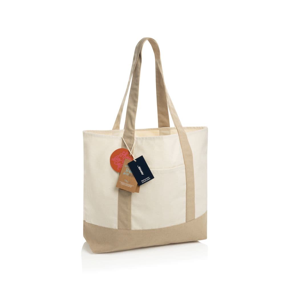 SHOP LOCAL AWARE™ recycled cotton 350gsm Tote bag 1