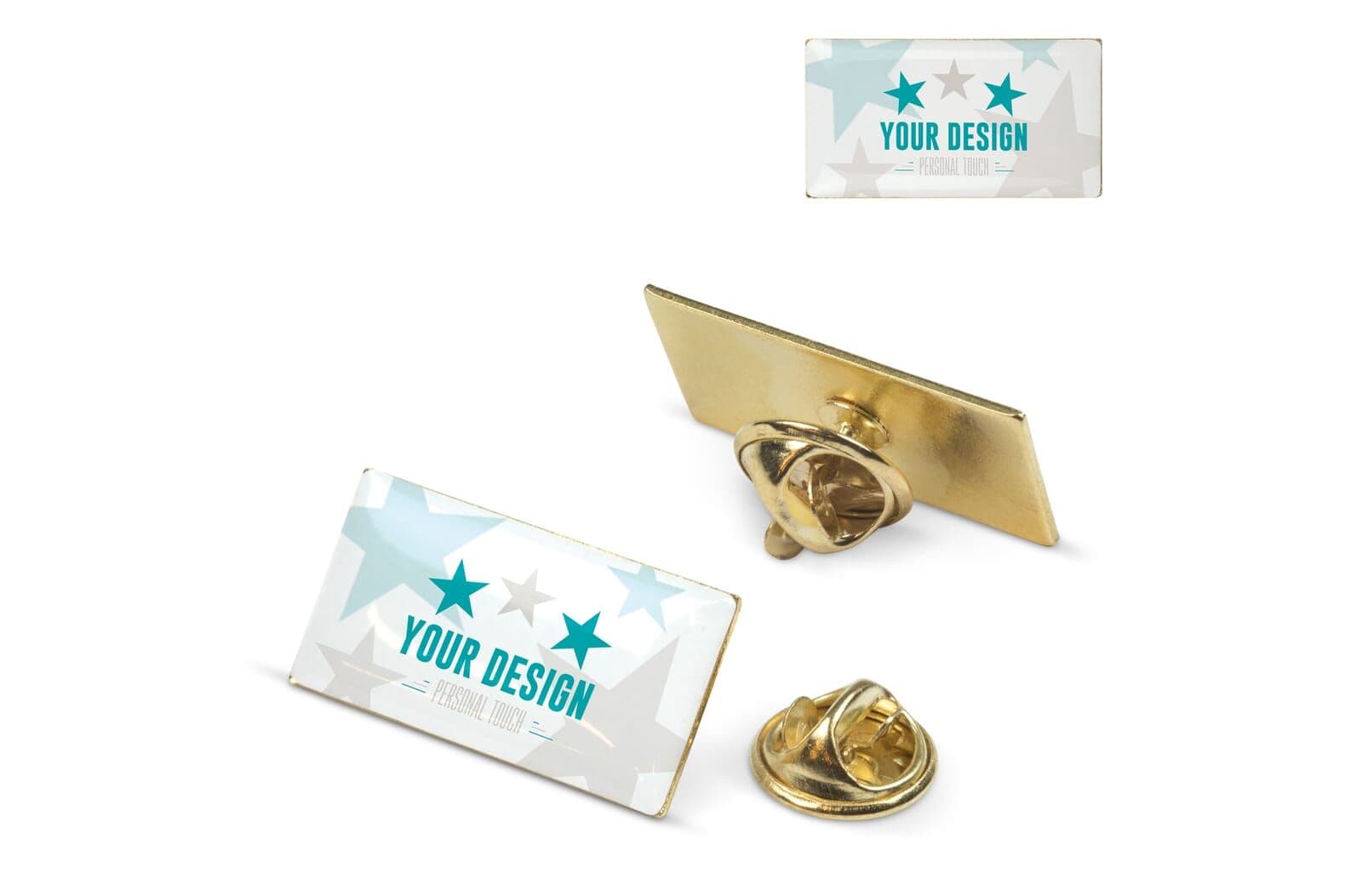 Badge metalen pin 26x14mm 1