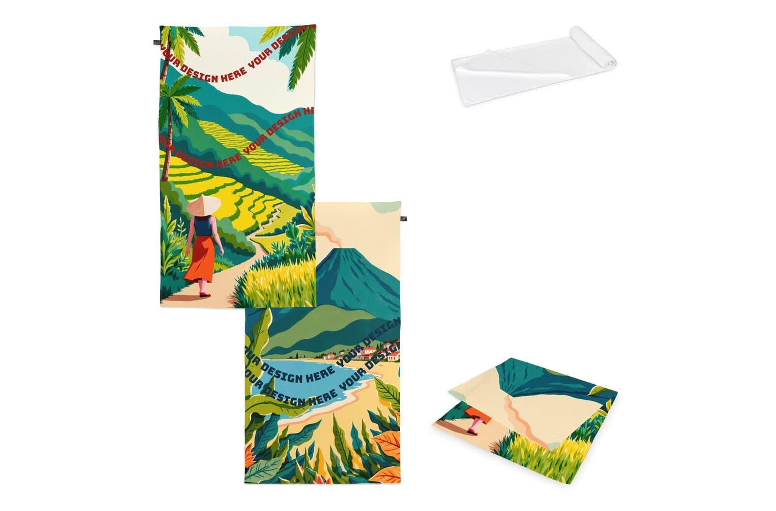 R-pet badstofhanddoek 100 x 180 cm (300 g/m²) sublimatie 1