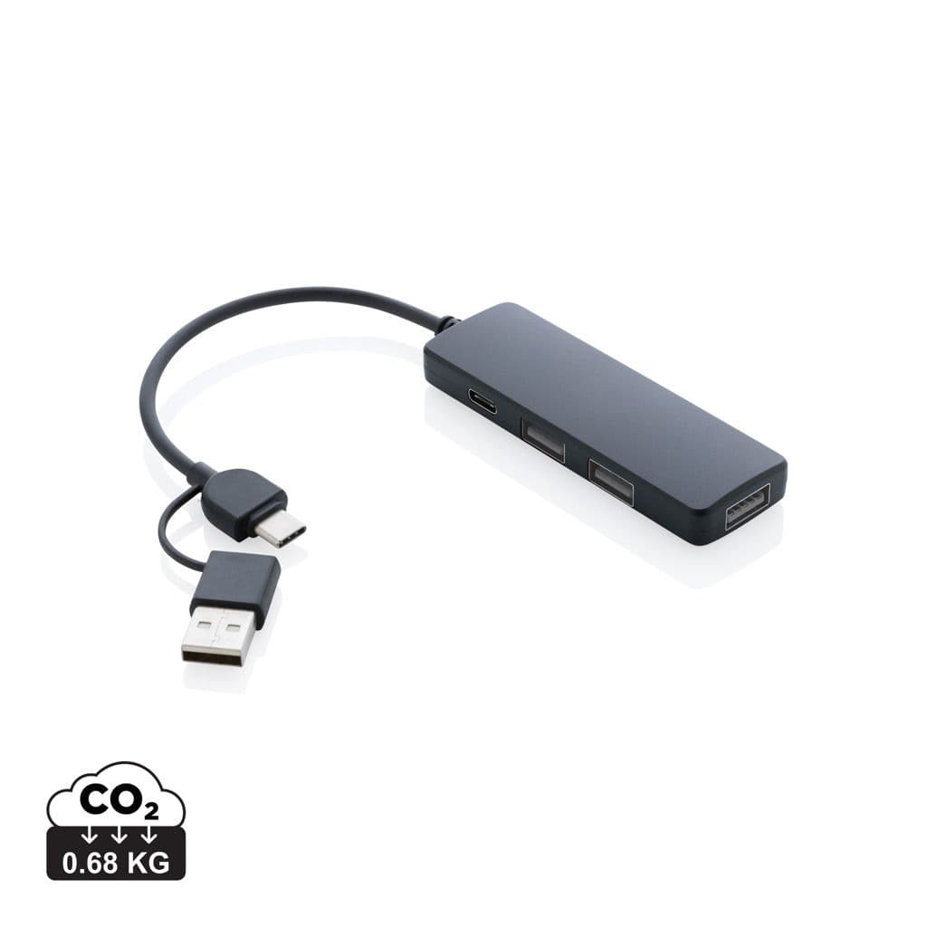 RCS gerecyclede plastic USB-hub met dual input 1