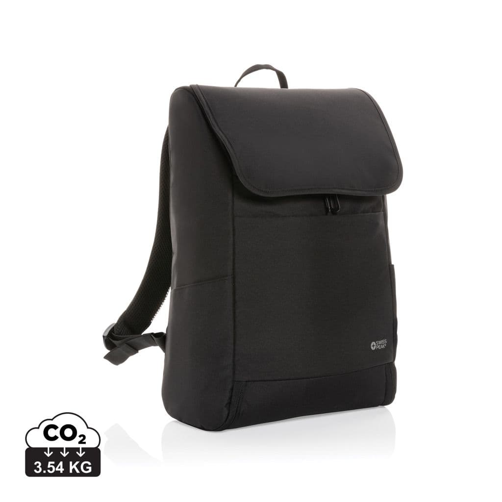 Swiss Peak Fern AWARE™ RPET allover zip 15" laptop rugzak 1