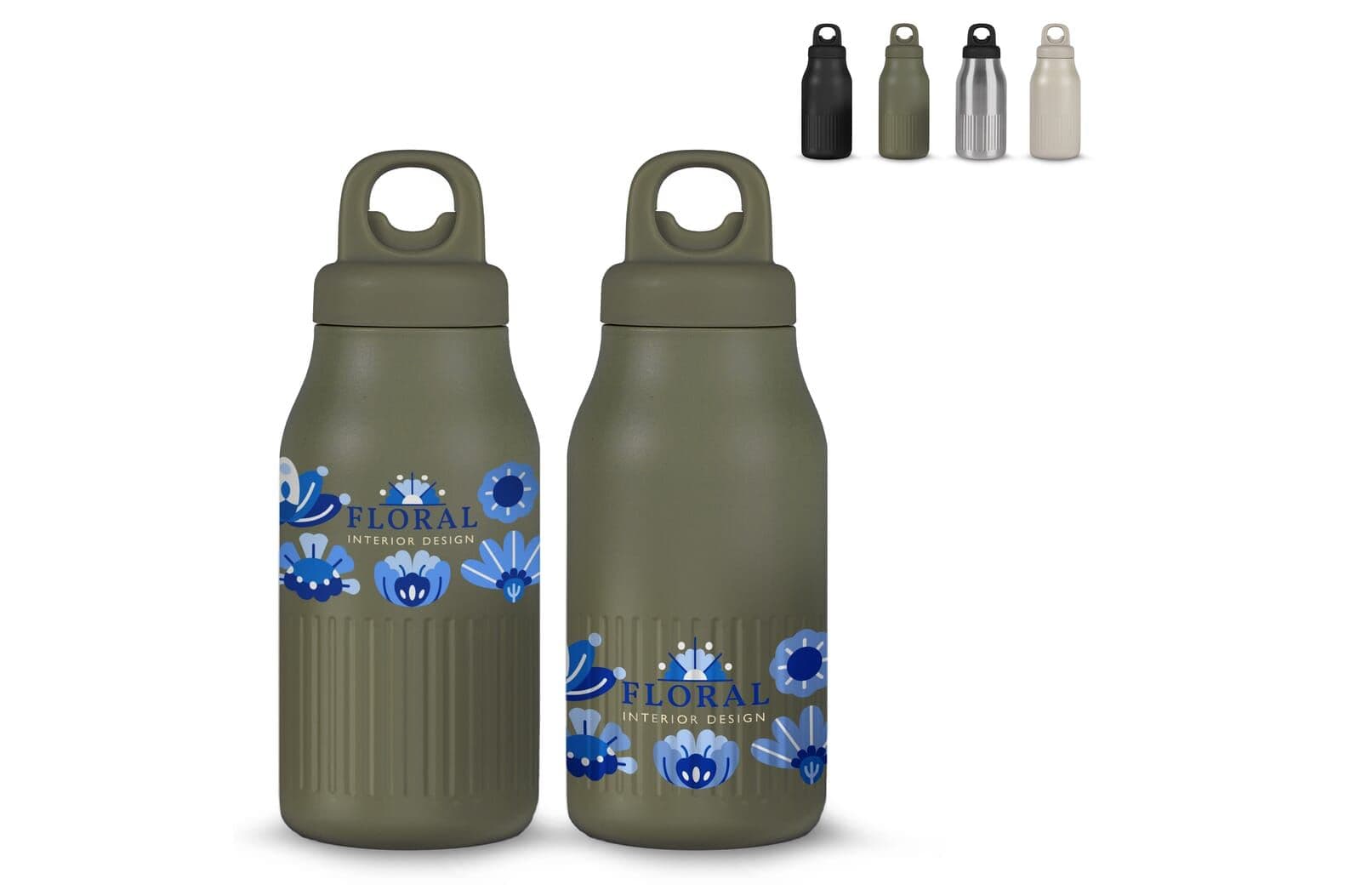 Sagaform Truls stalen fles met handige openklik dop (gerecycled) 500 ml 1