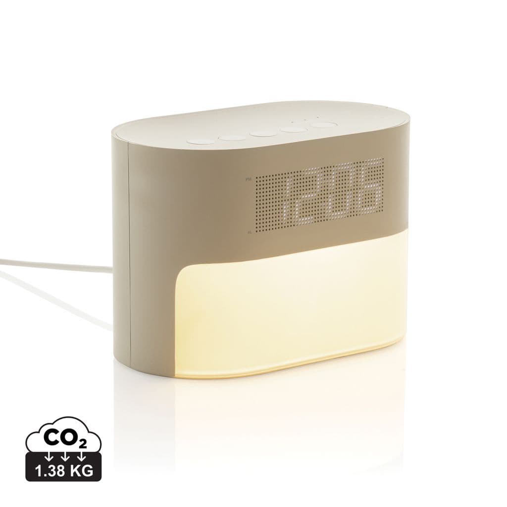 LumaRise RCS gerecycled plastic wekker met witte ruis 1