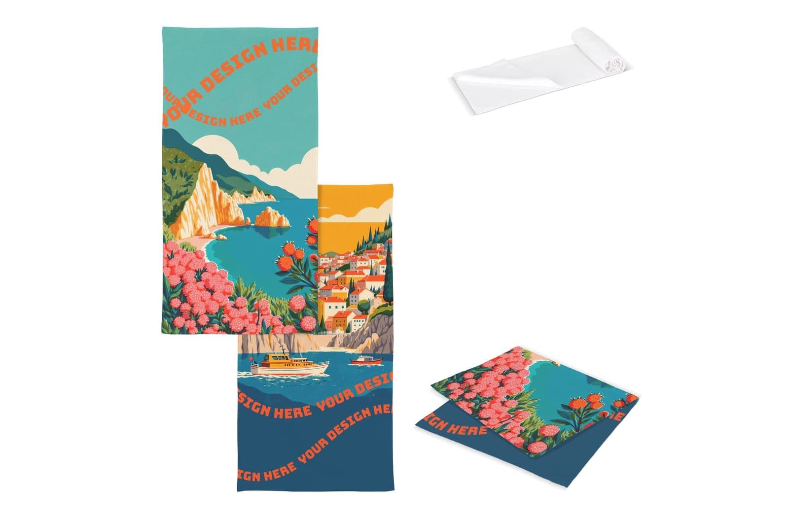 R-pet badstofhanddoek 50 x 100 cm (300 g/m²) sublimatie 1