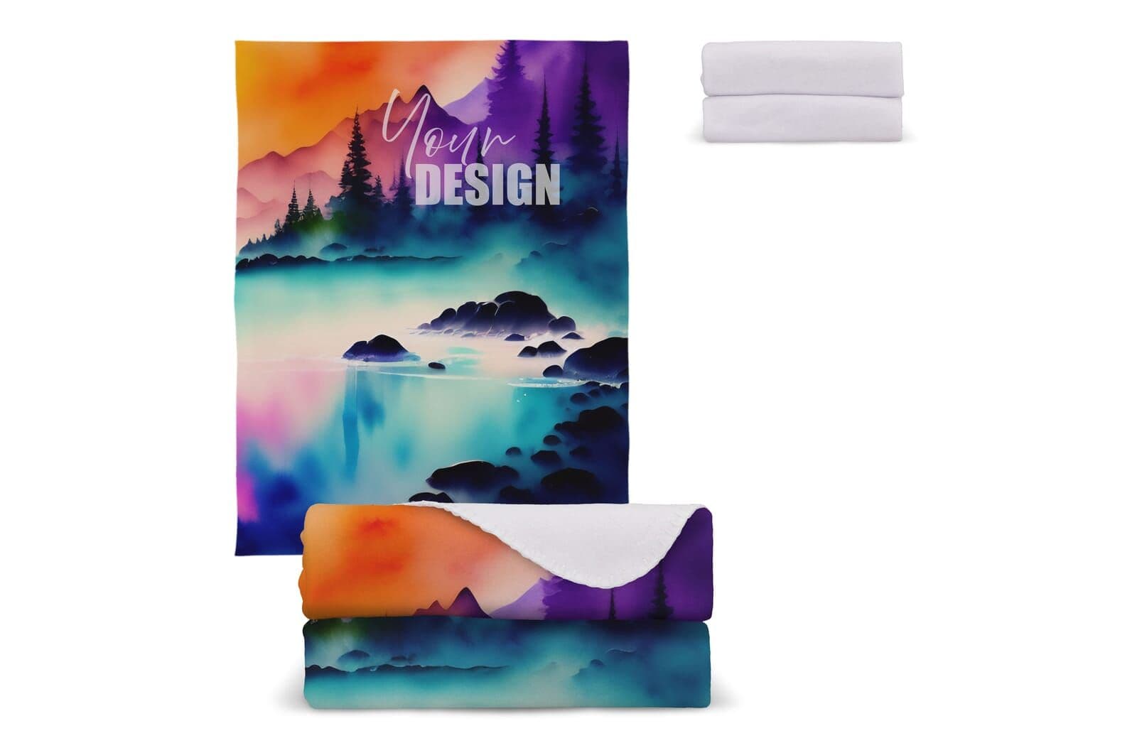 Polar fleece deken OEKO-TEX® sublimatie 130 x 170 cm 290 g/m² 1