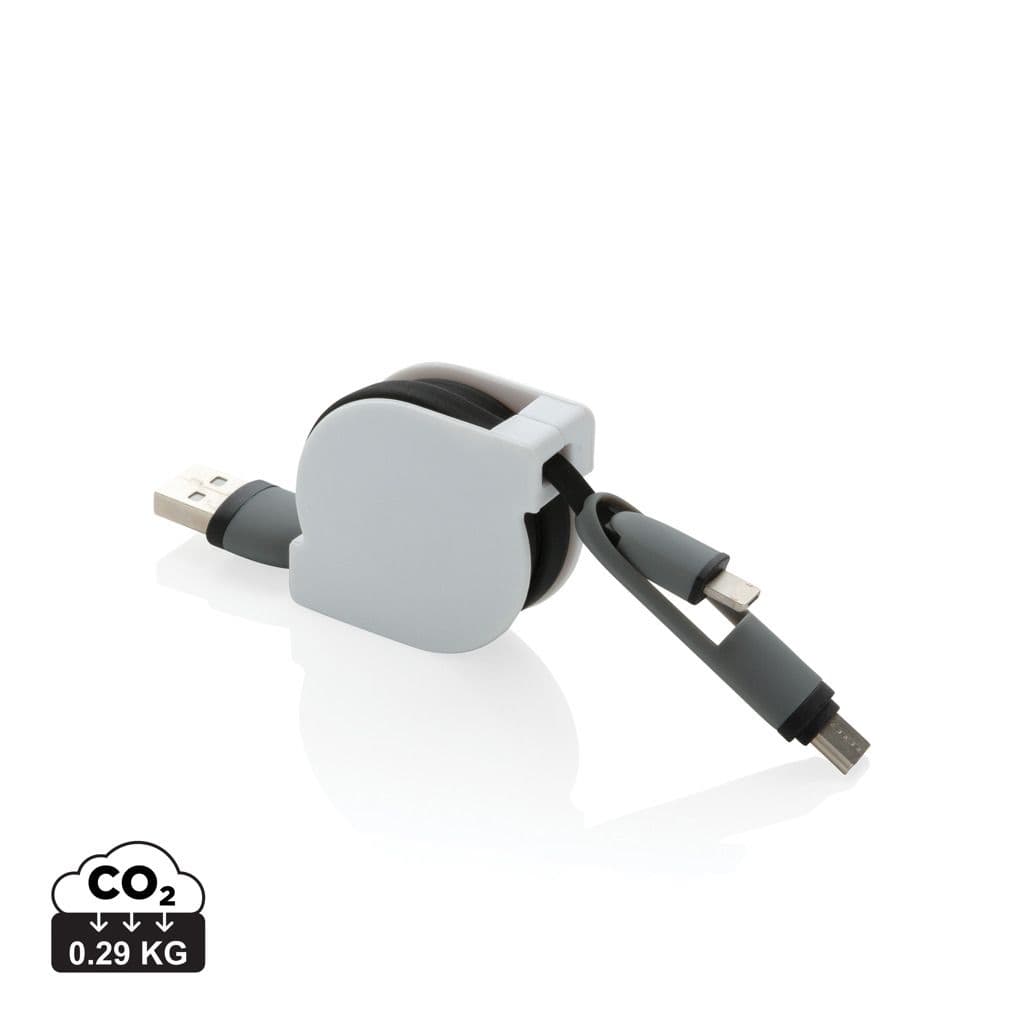 3-in-1 kabel met oprolmechanisme 1