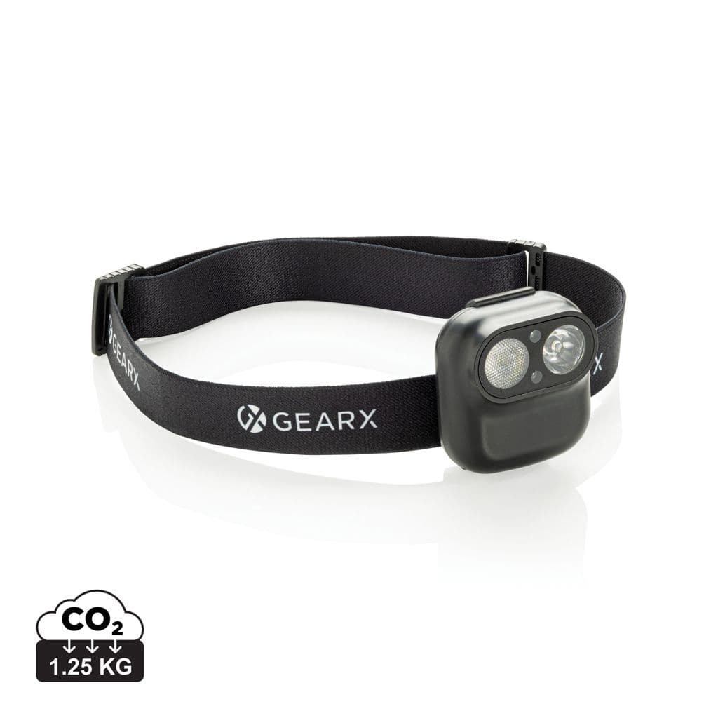 Gear X RCS recycled plastic hoofd lamp met motion sensor 1