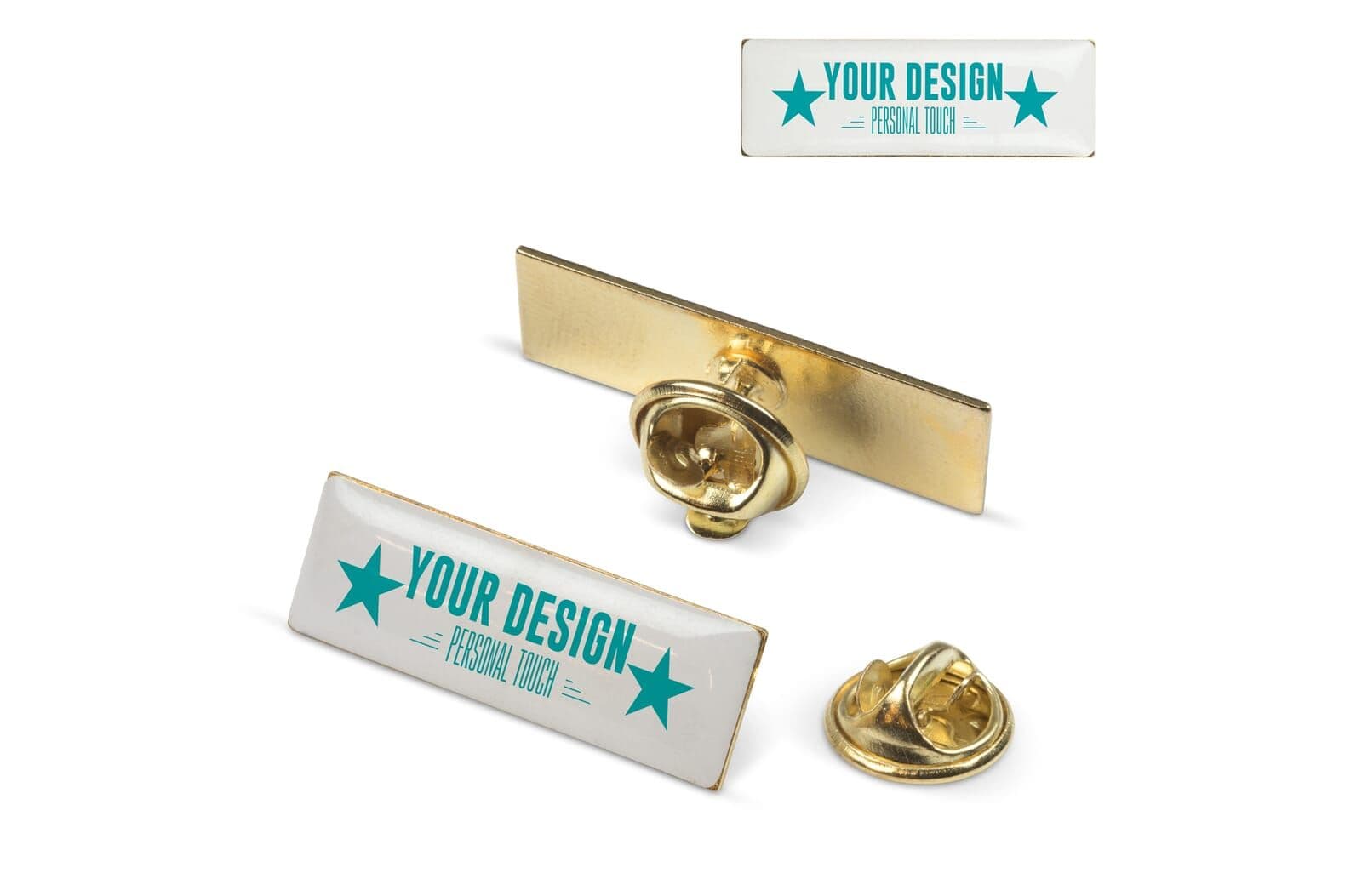 Badge metalen pin 30x10mm 1