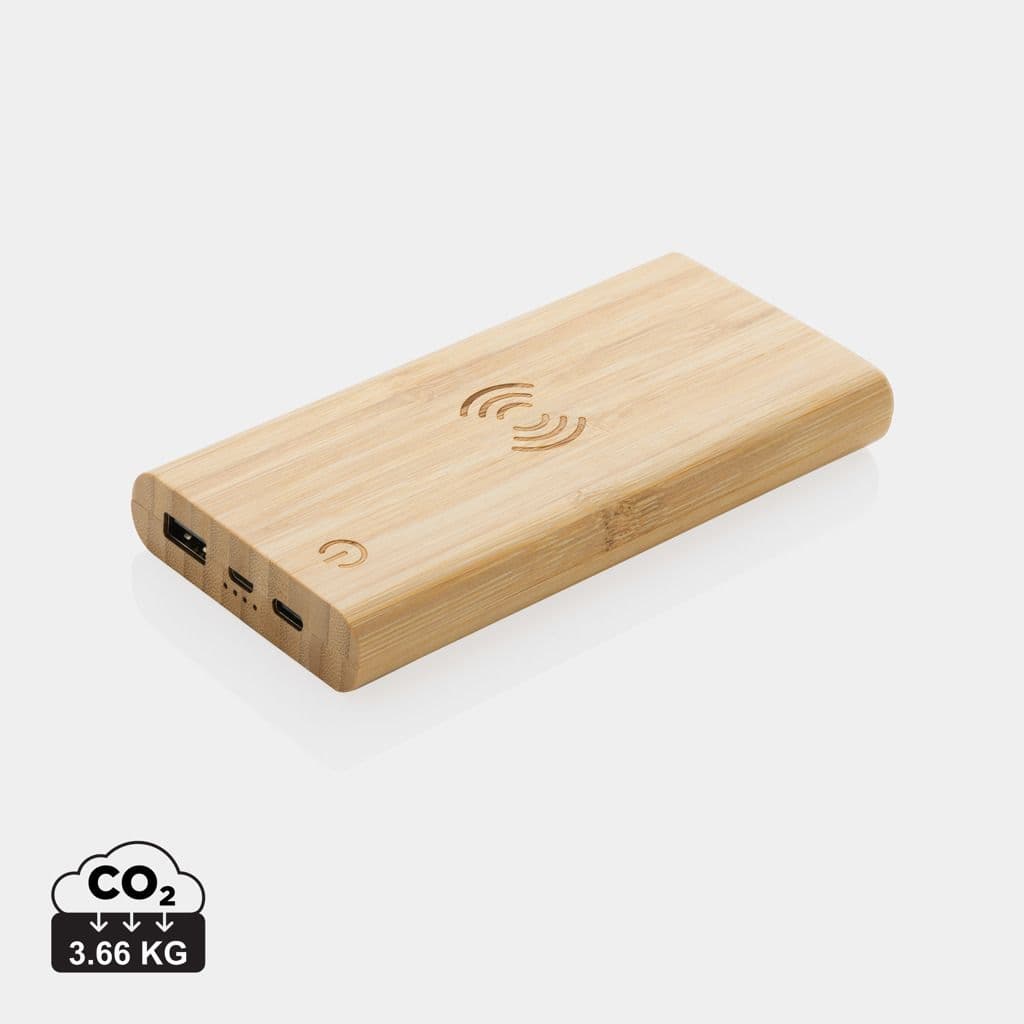 Bamboe 8.000 mAh 5W draadloze powerbank 1