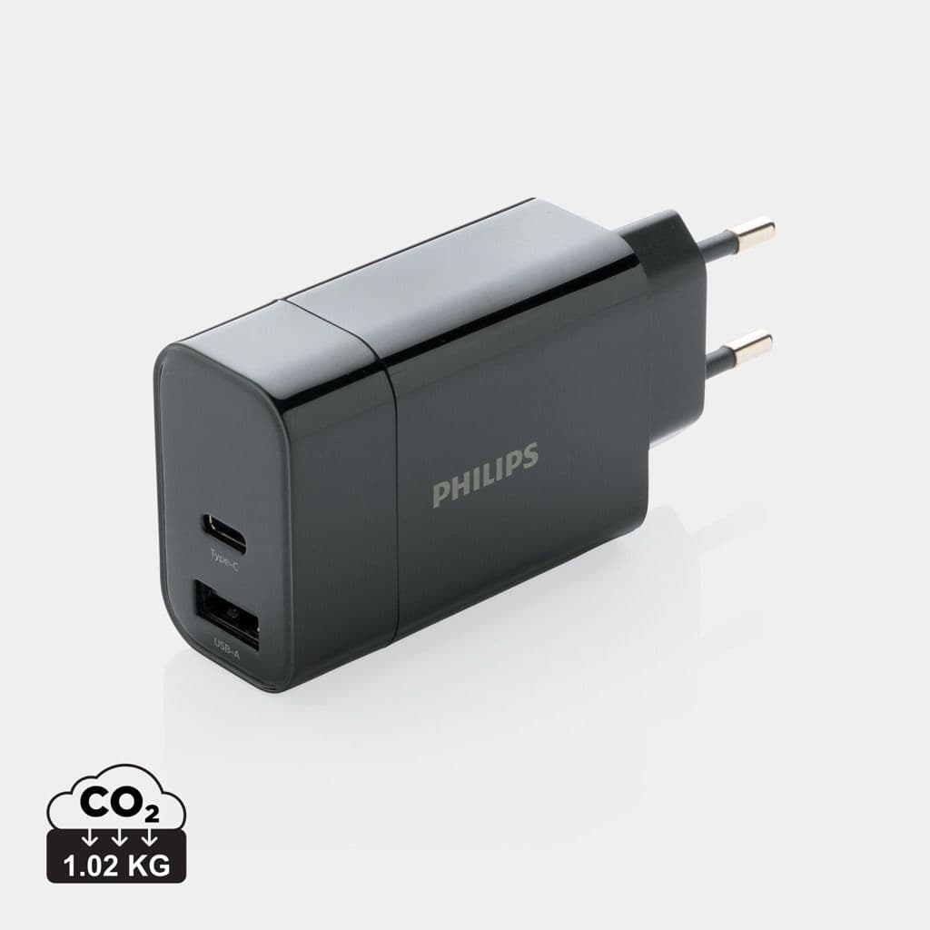 Philips 30W snellader met dual output en PD 1