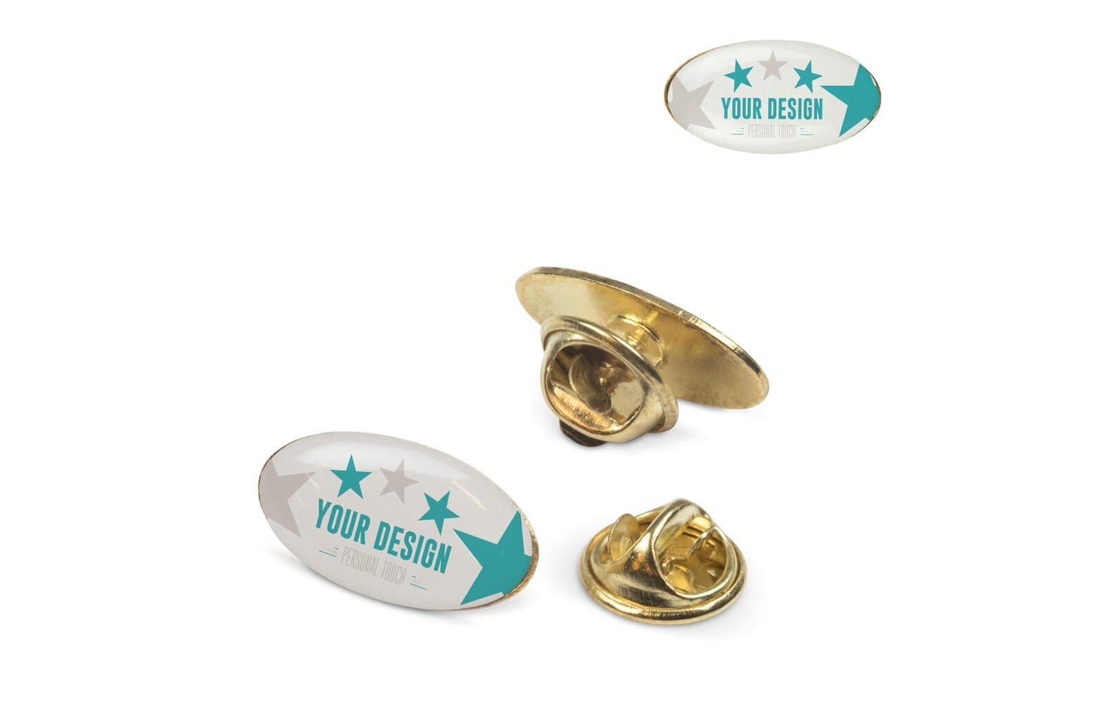 Badge metalen pin 20x12mm 1
