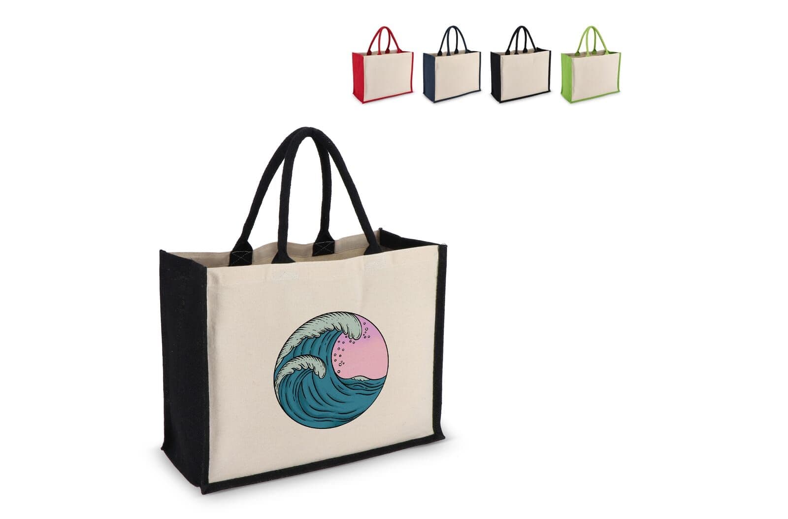 Jute-Katoen Tote OEKO-TEX® 42.5 x 19 x 32cm 320g/m² 1