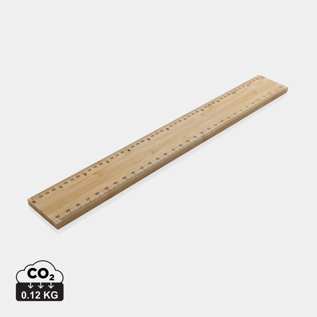 Timberson extra dikke 30cm dubbelzijdige bamboe liniaal 1