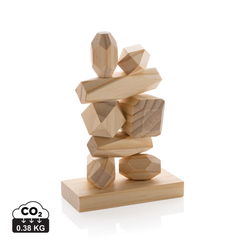 Ukiyo Crios houten balanceerstenen in zakje 1
