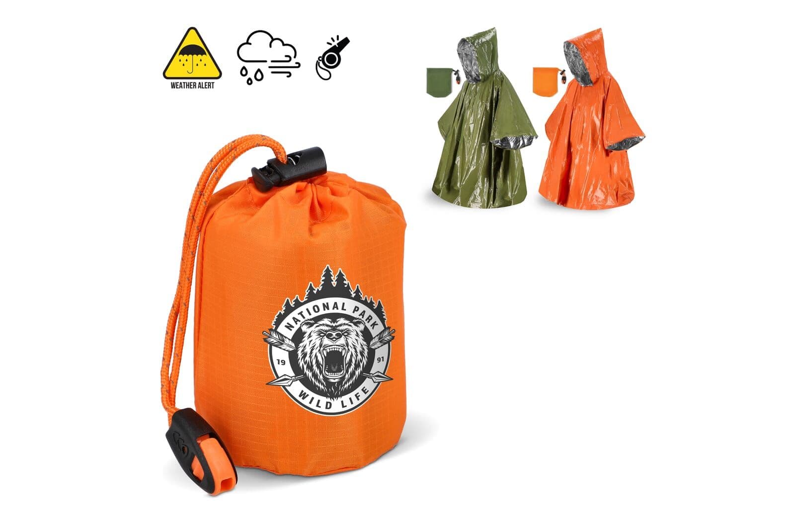 Outdoor Survival 2-in-1 thermische poncho 1