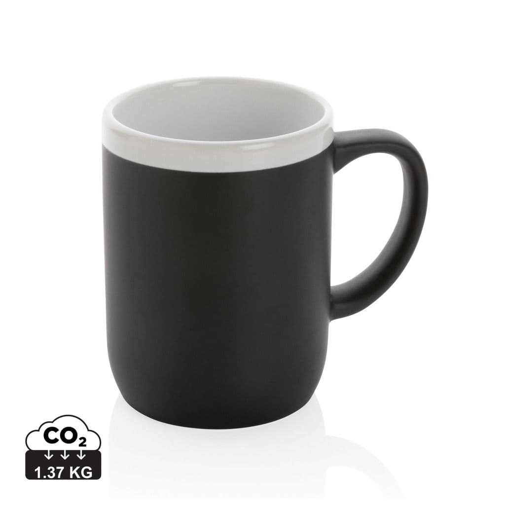 Keramische mok met witte rand 300 ml. 1