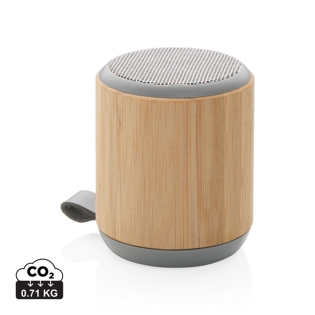 Bamboe en fabric 3W draadloze speaker 1