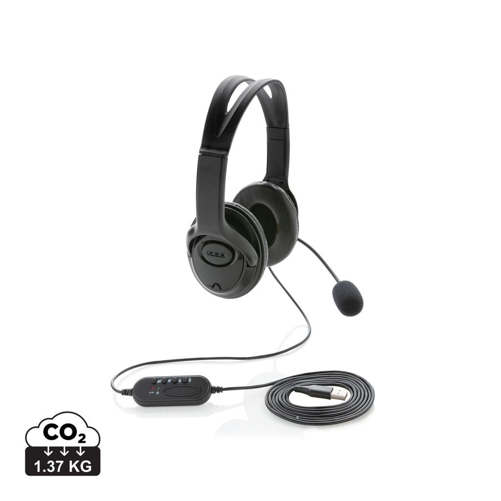 Over ear werk hoofdtelefoon met kabel 1