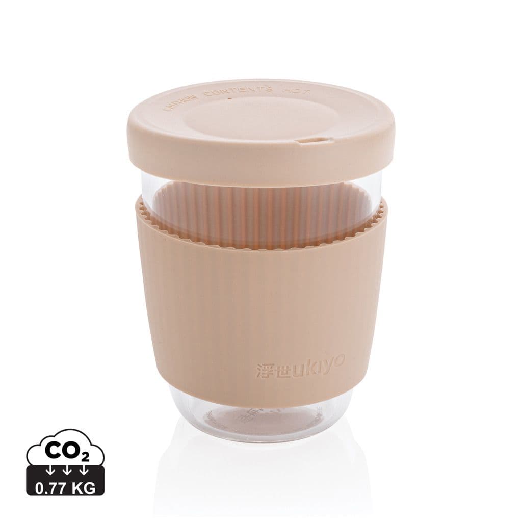 Ukiyo borosilicaat glas met siliconen deksel en sleeve 1