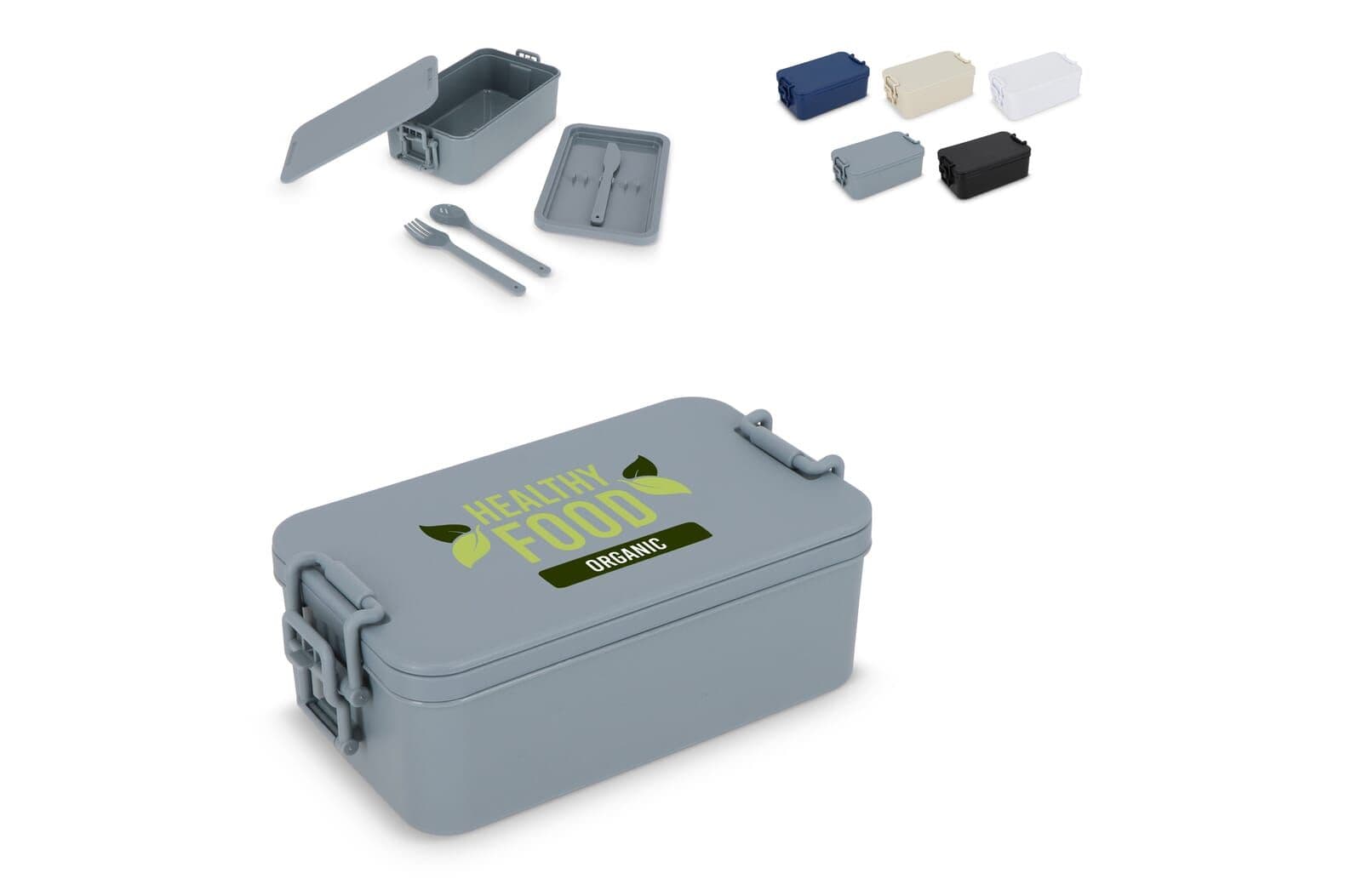 Dubbellaagse Lunchbox met Bestek 1