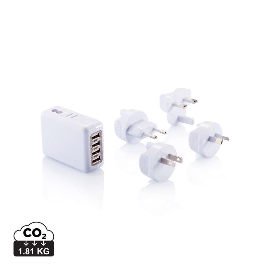Reisstekker met 4 USB poorten 1