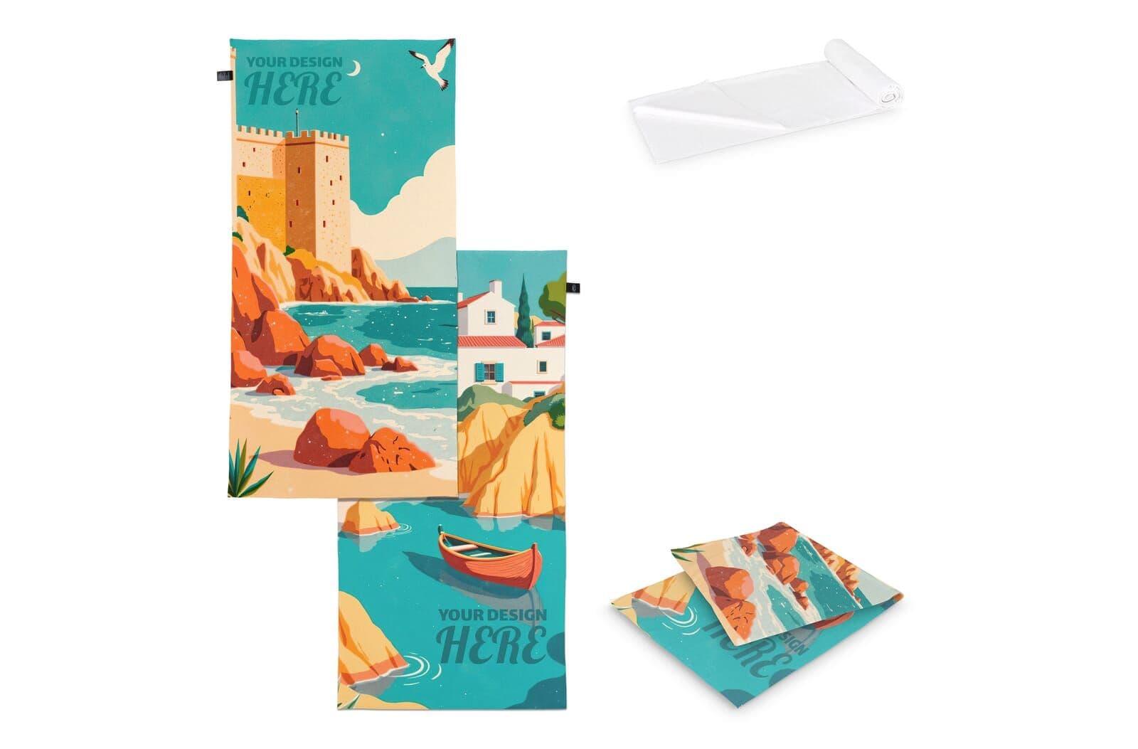 R-pet badstofhanddoek 70 x 140 cm (300 g/m²) sublimatie 1
