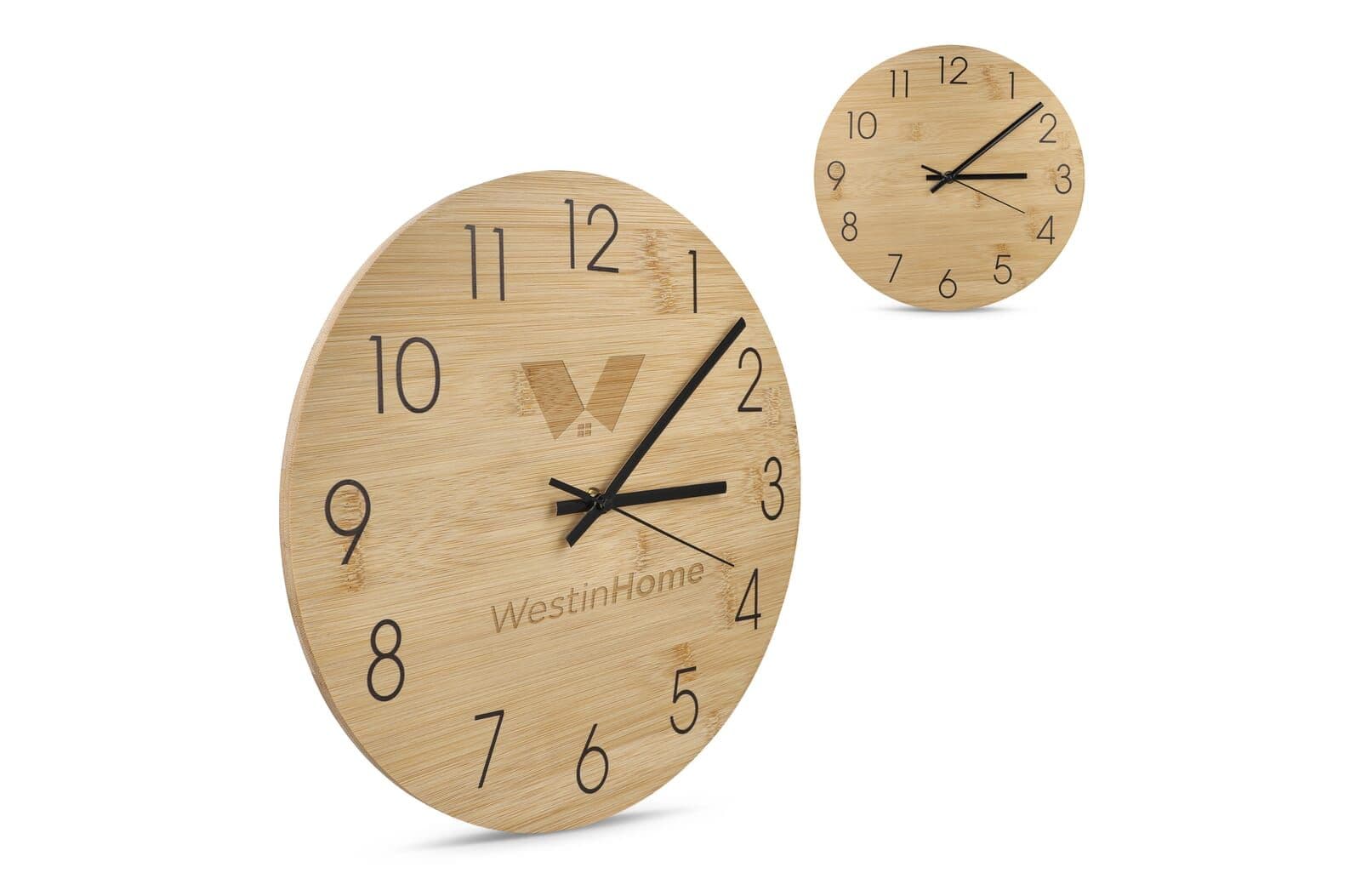 Wandklok bamboe 1