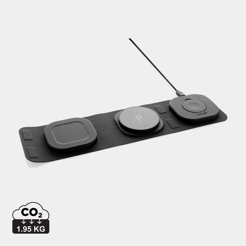 Swiss Peak RCS rplastic 3-in-1 draadloze 15W reislader. 1