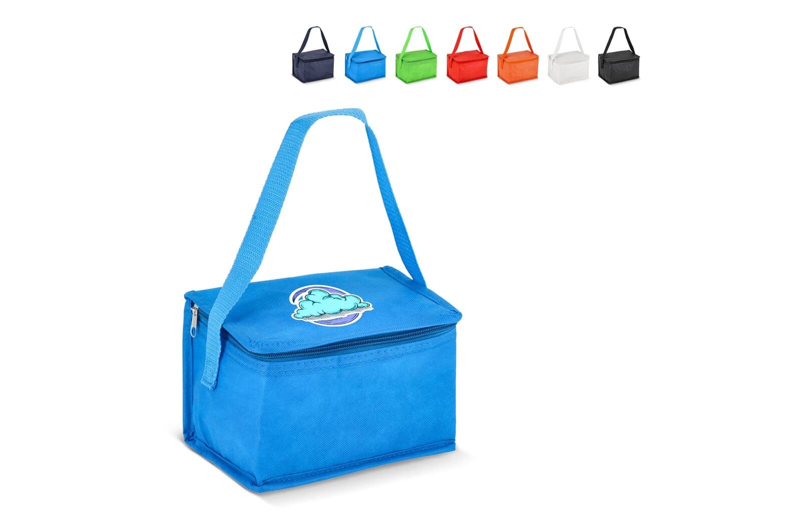 R-PET koeltas voor 6 blikjes, non-woven, 20 x 13 x 12,5 cm, 75 g/m² 1