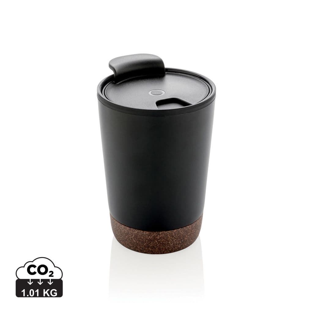 GRS gerecycled PP en roestvrijstalen kurk koffiebeker 1
