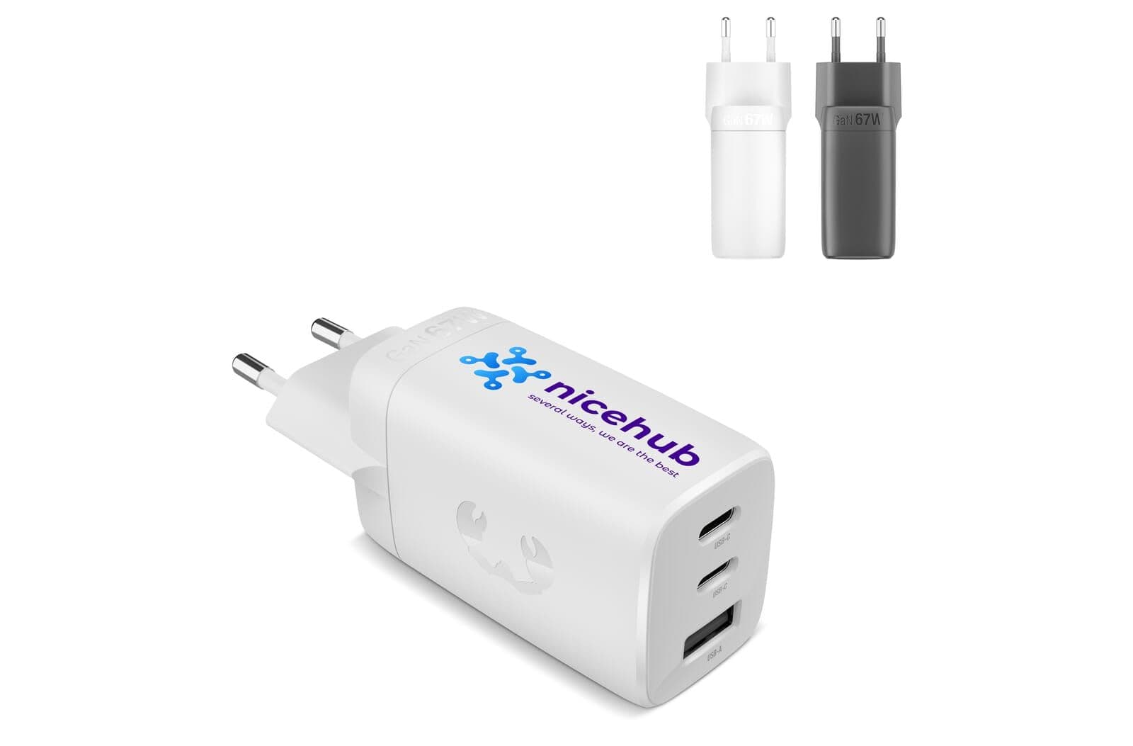 Fresh 'n Rebel 67W Laptop Snellader GaN USB-C & USB-A 1