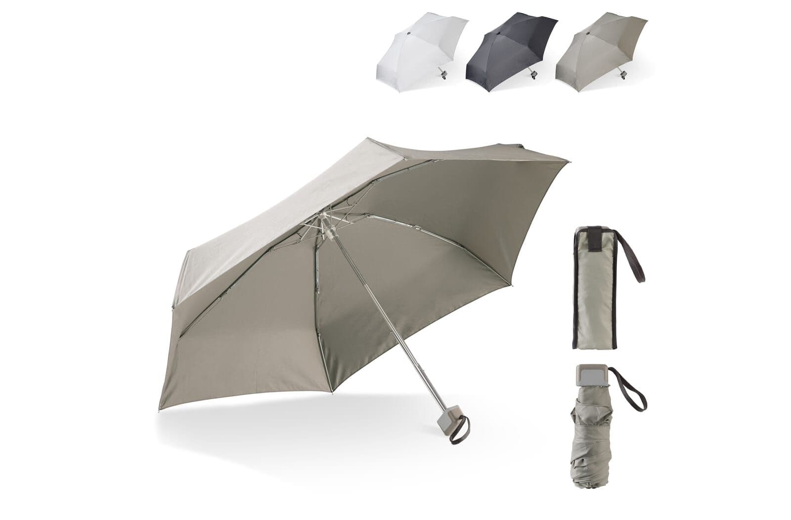 Uiterst lichte opvouwbare 21” paraplu met hoes 1