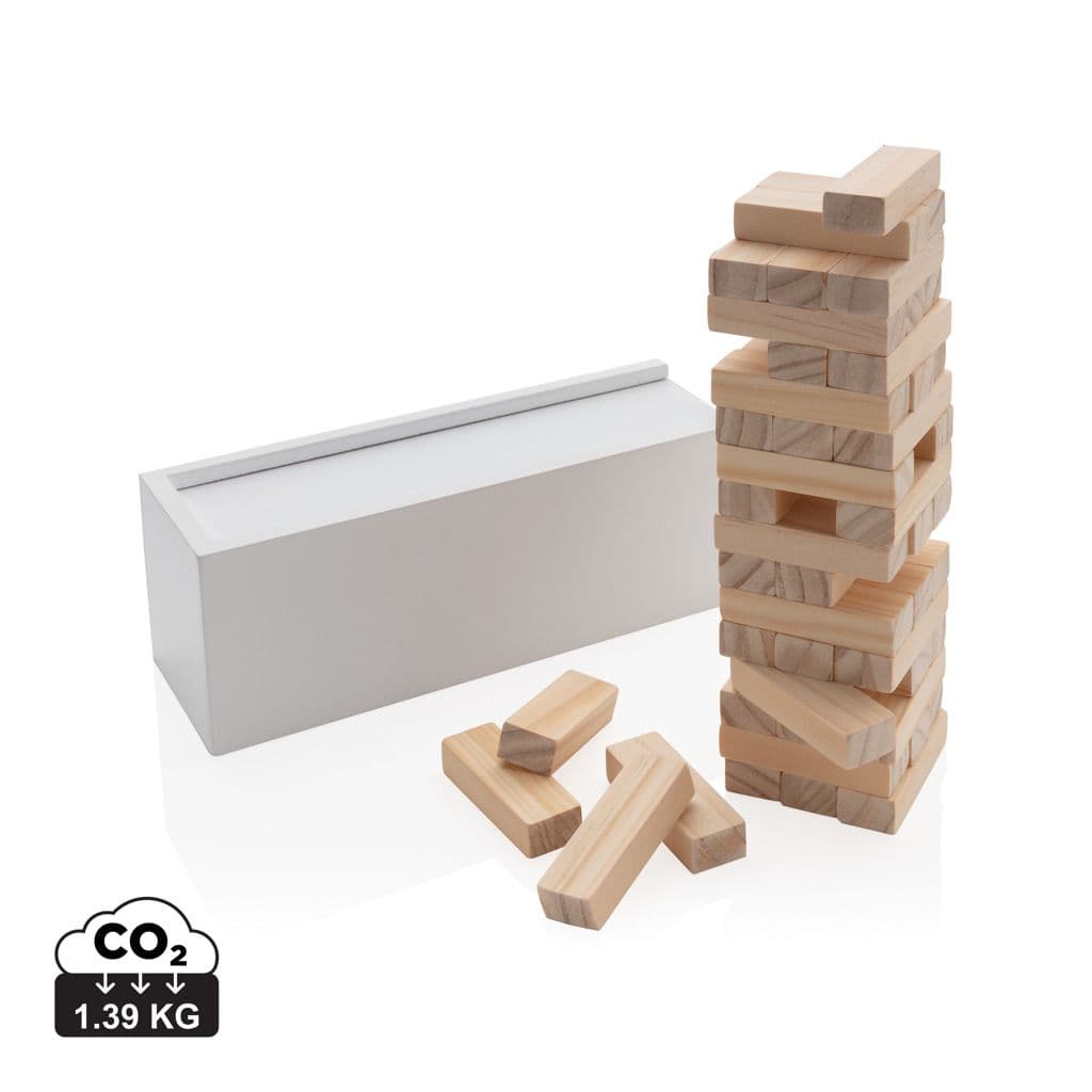 Deluxe houten tuimeltoren stapelspel 1