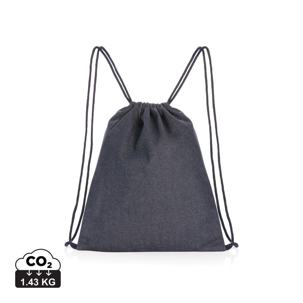 Impact AWARE™ recycled denim drawstring rugzak 1