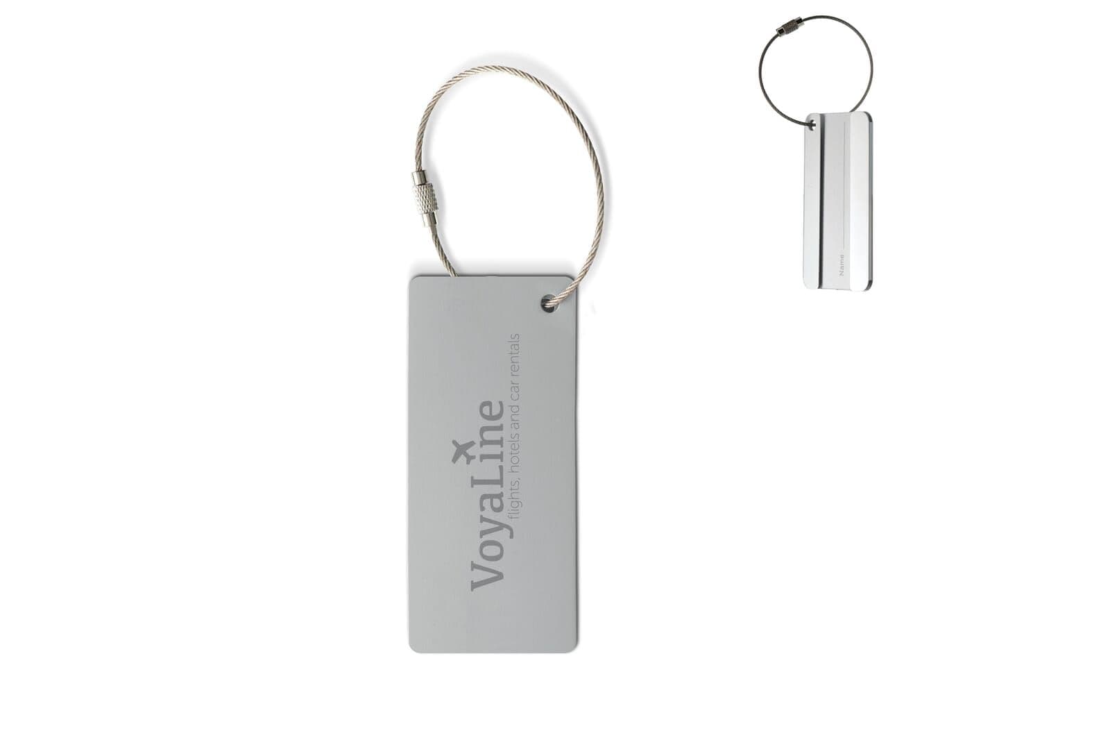 Aluminium bagagelabel rechthoek 1